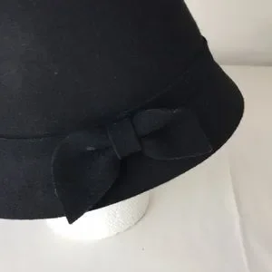 Zara Black 100% Wool Hat Zara | Accessories | Zara Black 0 Wool Hat With Bow | Poshmark main image 3